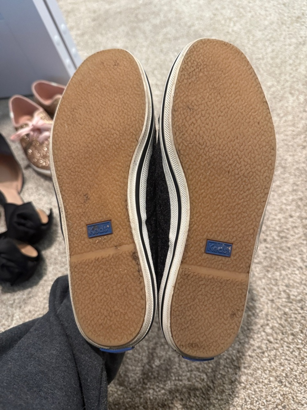 Keds Black Glitter Satin-Lace Sneakers - Picture 4 of 4